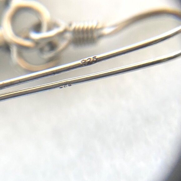 Sterling Silver 925 Southwest Style Turquoise Coral Malachite Dangle Earrings - Picture 8 of 16